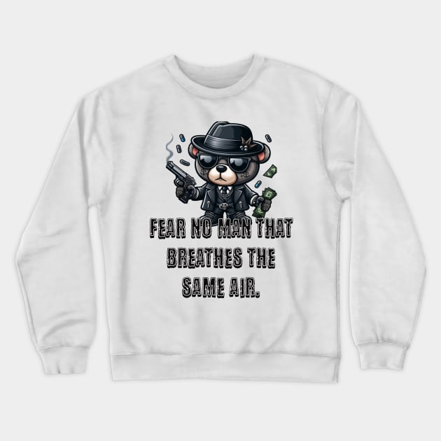 Gangster teddy bear Crewneck Sweatshirt by Out of the world
